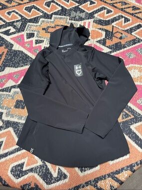 Under Armour Black Performance Hoodie with Logo Chest Patch softball